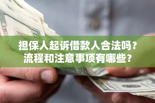 济南担保人起诉借款人合法吗？流程和注意事项有哪些？