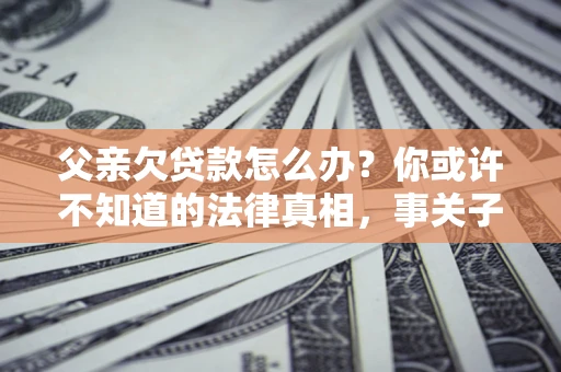 济南父亲欠贷款怎么办？你或许不知道的法律真相，事关子女未来