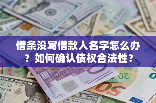 济南借条没写借款人名字怎么办？如何确认债权合法性？
