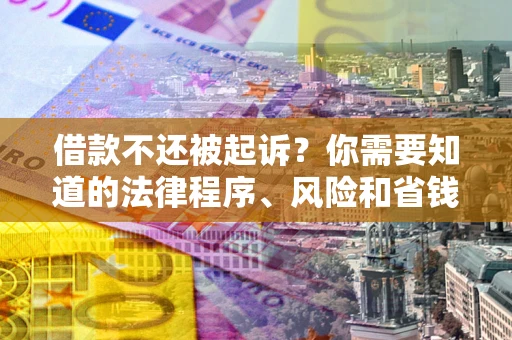 济南借款不还被起诉？你需要知道的法律程序、风险和省钱技巧